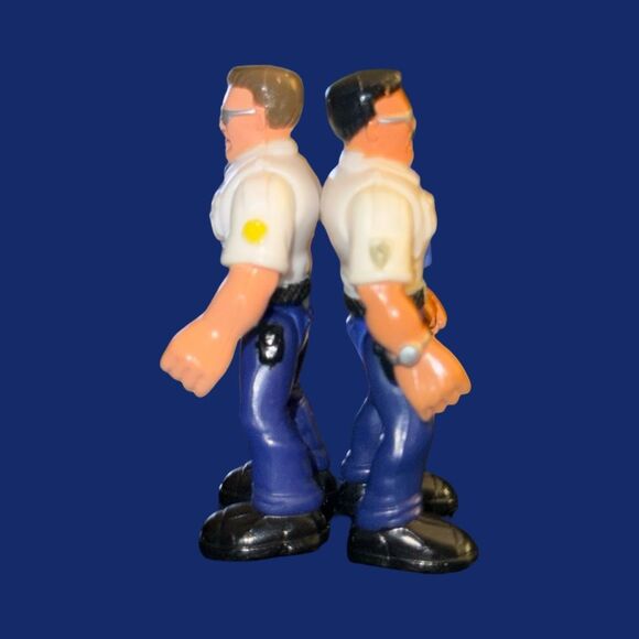 2002 Fisher Price Imaginext Highway Patrol Officer Dectitive Figures 2.5” A6 - Picture 2 of 7